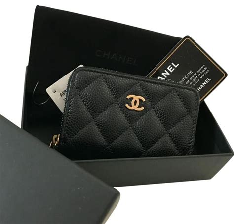 o card holder chanel|Chanel card holder zip around.